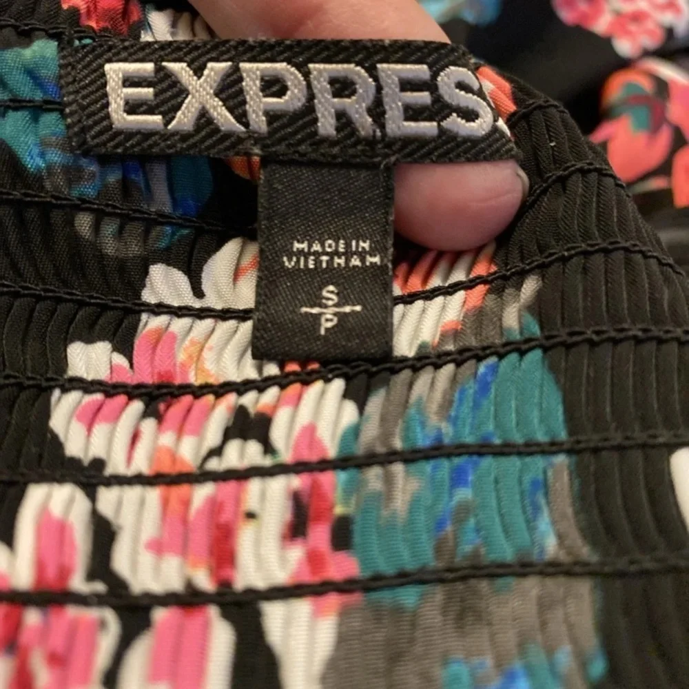 Express Strapless Dress with Floral Print - Picture 2 of 12